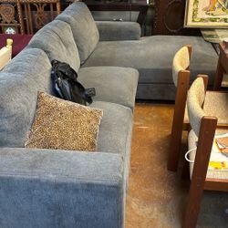 Couch Sectional Blue 