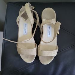 Champagne Jimmy Choo Strapped Sandal