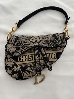 Dior Saddle Bag Oblique Oriental Embroidery Leather Handbag