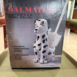 Dalmatian Dog Ceramic Toilet Brush Holder