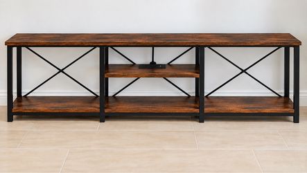Brand New Fully Assembled Wooden TV Console/Stand with Built-in power outlets in the center– $149