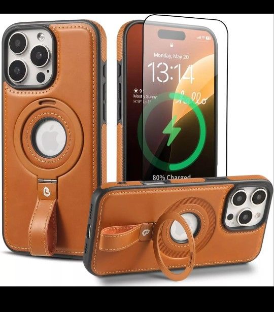 Capture Grip Loop Magnetic Stand for iPhone 16 Pro Max Case With Screen Protect