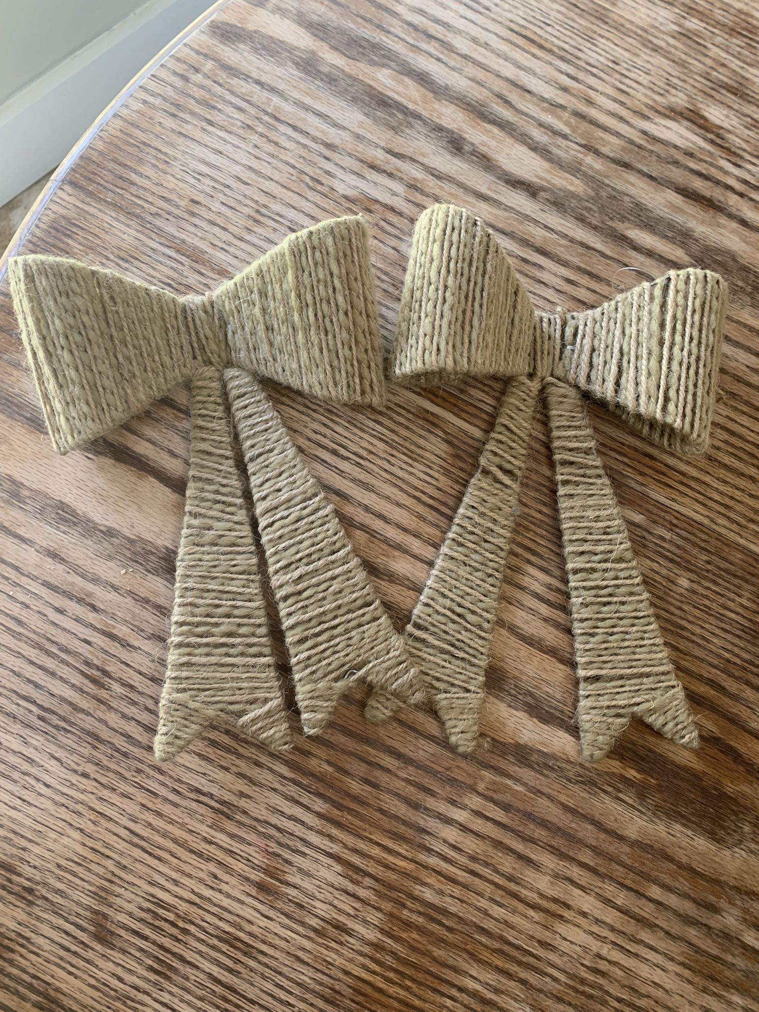 Twine covered bows hard wire