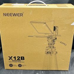 NEEWER Basics X12B Aluminum Alloy Liftable Teleprompter 12" for iPad Tablet Phon