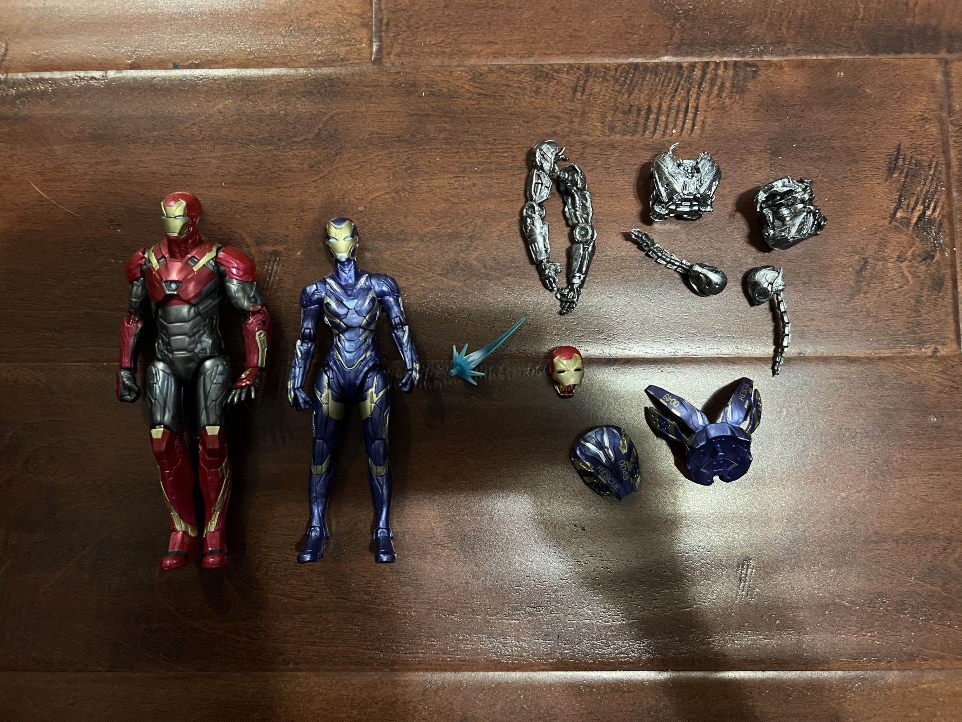 Marvel Legends Iron Man (Homecoming Suit) & Rescue 2-Pack – Loose + Ultron Bot Parts