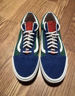 Vans OLD SCHOOL Suede Leather Canvas Color Block Yacht Sneakers Men 8.5 Women 10