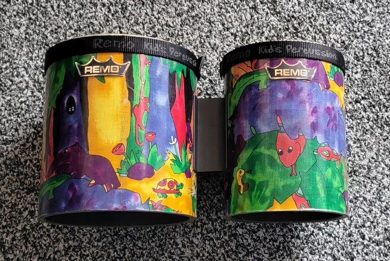 Remo KD-5400-01 Kids' Percussion Bongo Drums, Rain Forest, 5"-6"