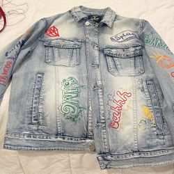 Denim Faded Wash Jacket XL