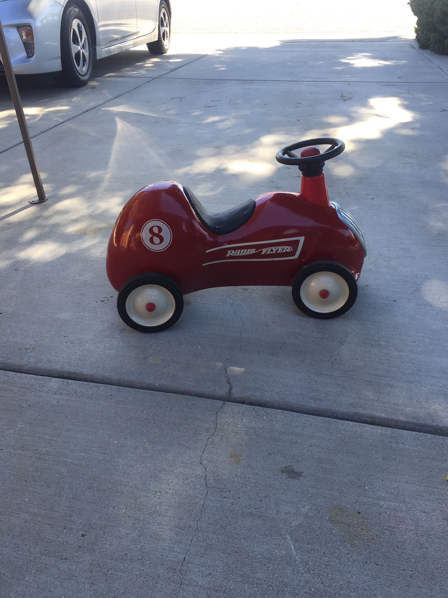Vintage Little Red Roadster Radio Flyer Model #8 Children's Toy Ride On Car