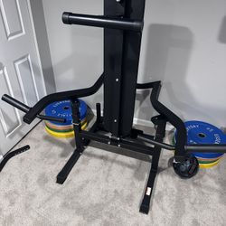 Chest Press Machine And Weights 