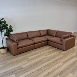 New Leather Cloud Couch Modular Sofa