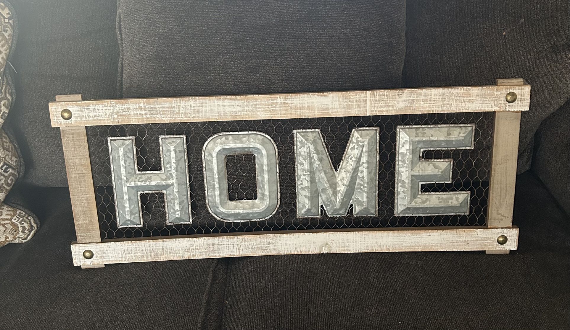 Rustic HOME sign
