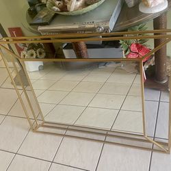 Mirror, shelves, end table, nightstand