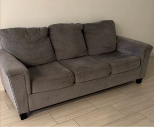 Gray Fabric 3-Seat Sofa