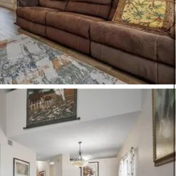 Chocolate Brown  Recliner Couch