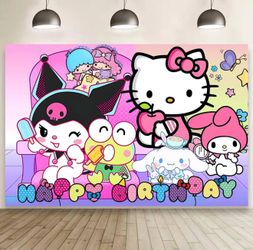 Hello Kitty Backdrop