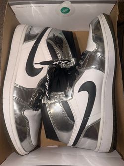 Air Jordan 1 High Silver Toe Sneakers size 11.5