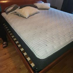 Bed, Mattress, 2 Night Stands