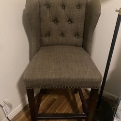 Wingback Upholstered Bar Chair/Stool