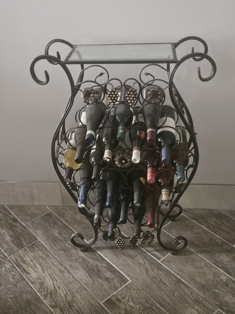 Glass Top Wine Rack