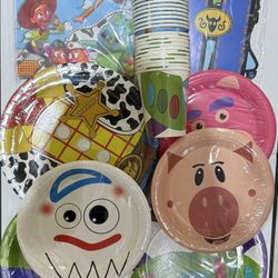 133pcs Toy Story Birthday Decorations Tableware (New, Unopened)