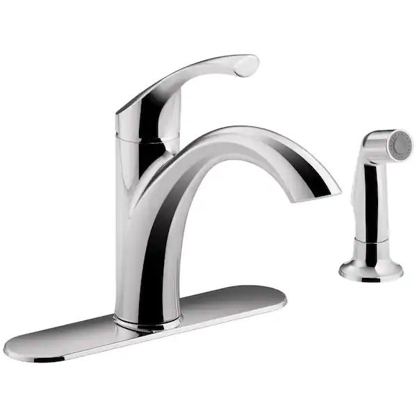 KOHLER Mistos Single-Handle Standard Kitchen Faucet with Side Sprayer