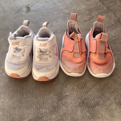 Little girl nike shoes, 5&6c