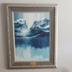Oil Paintings 🖼 On Canvas By RC Stanley, "GLACIER MIGHT" 1975 