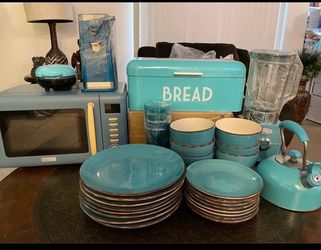 Turquoise Blue Dinner Set