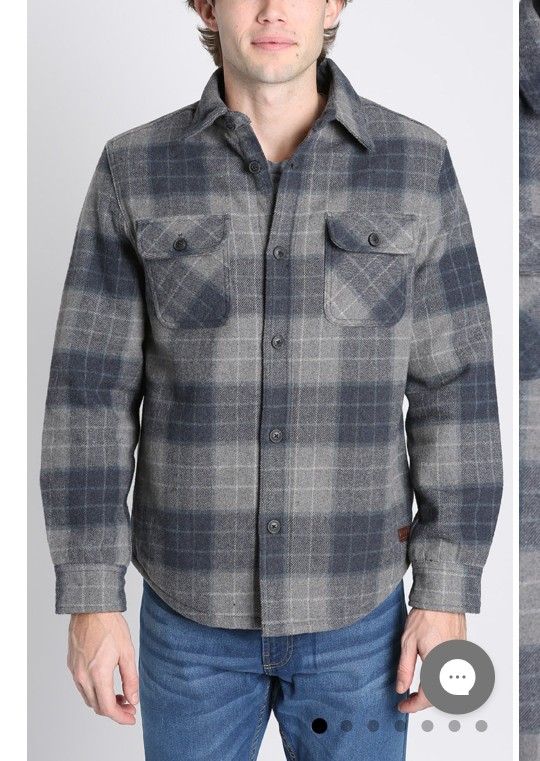 Jachs Men's Fleece Lined Shirt Jacket 