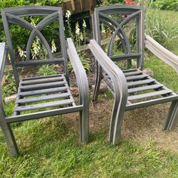 Deck and Patio Metal Chairs- Set Of 6