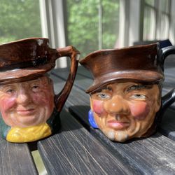 Vintage British Character Mugs Toby & Thorley Jugs