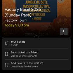 factory basel 2025 tickets