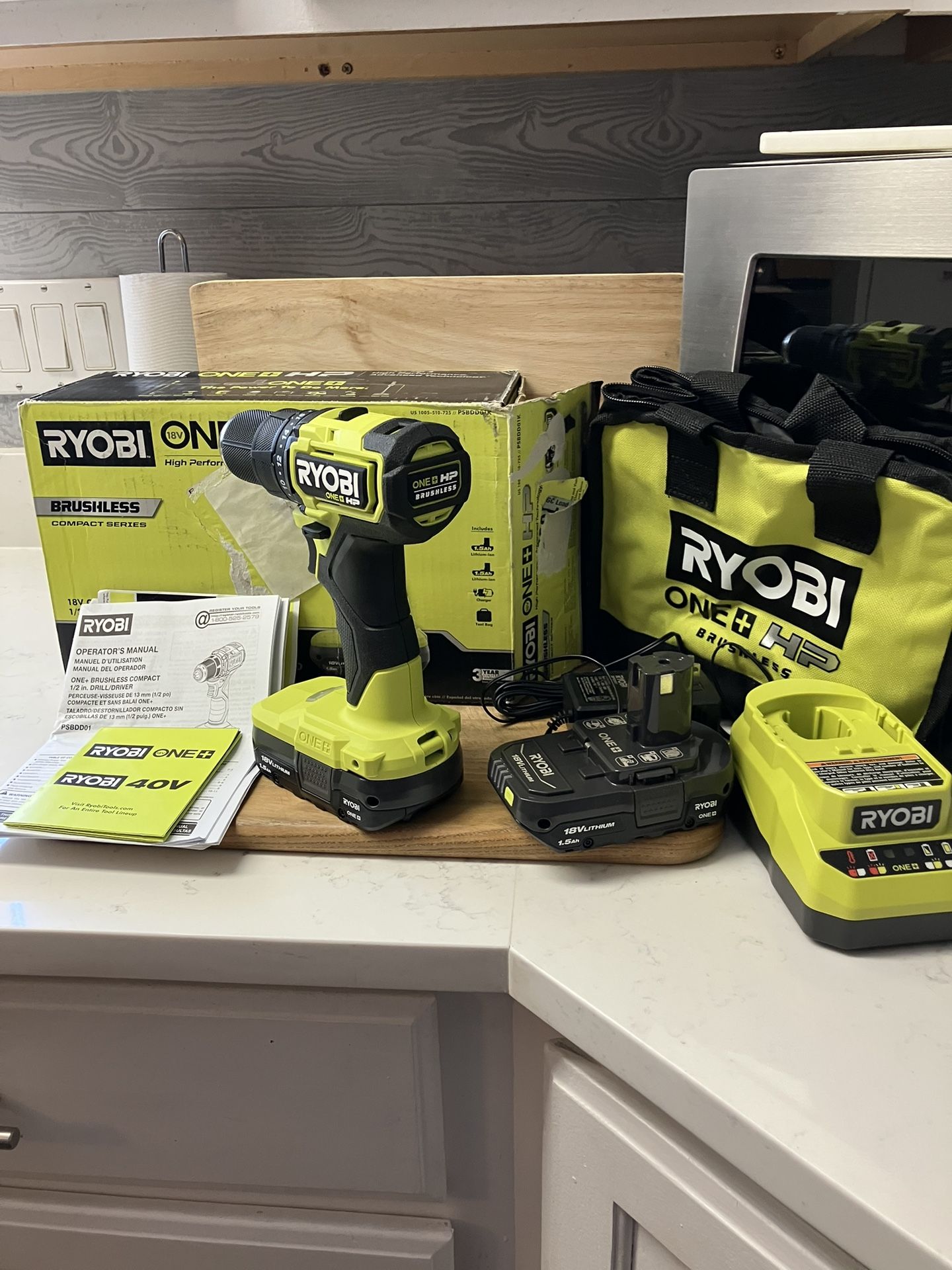 Ryobi ONE+ HP 18V 1/2” Drill/Driver Kit (NIB)
