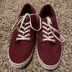 Maroon Vans shoe size 6.5 Great Condition 