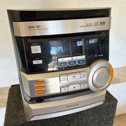 Vintage Magnavox MAS-80 Mini Hi-Fi Stereo System | 3-Disc CD Changer AM/FM Tuner