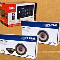 🚨 No Credit Needed 🚨 Boss Audio Touchscreen Bluetooth Usb Aux Stereo Alpine 6 1/2" Coaxial Speaker Package 🚨 Payment Options Available 🚨 