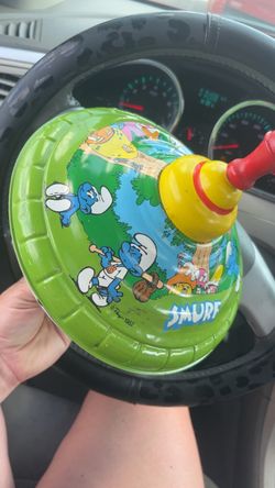 1982 Smurfs Metal Spinner toy