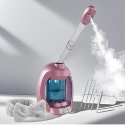  Face Steamer for Facial Deep Cleaning, Pink Hair Steamer Facial Steamer Professional, Facial Steamers for Home Facial Spa.