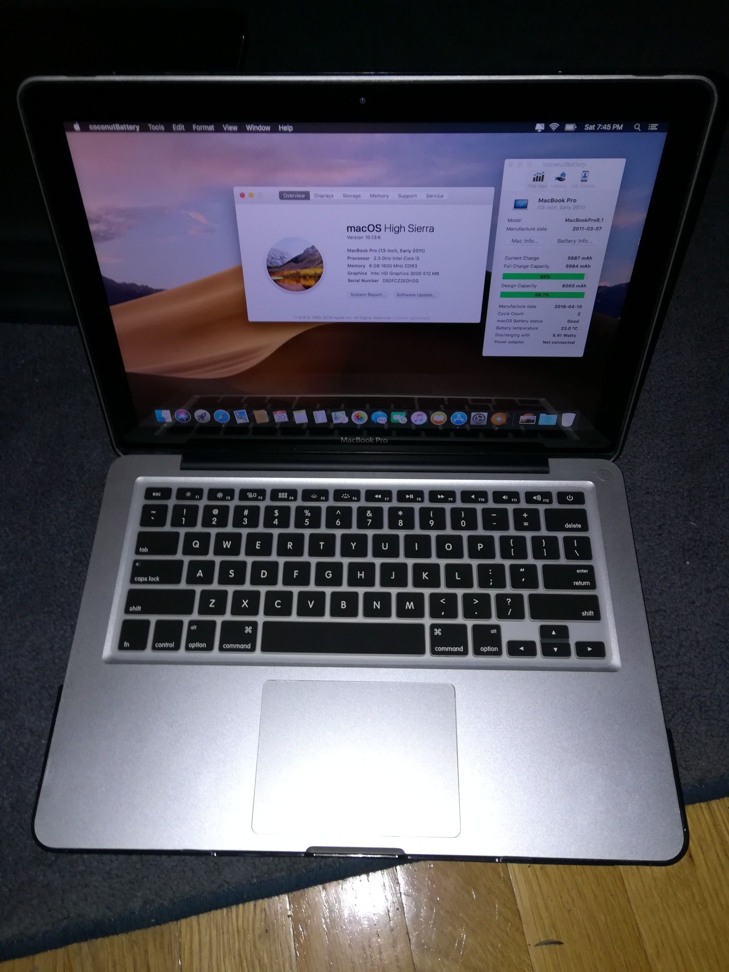 MacBook Pro i5 8gb Ram 120gb SSD