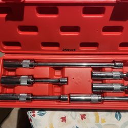 6PCS 3/8" Drive Thin Wall Magnetic Swivel Spark Plug Socket, CR-V, 12 Point, 1MM Thin Wall, 14MM, 9/16", 5/8", 13/16", Rotating Spark Plug Socket, Ext