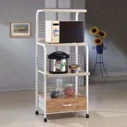 Brand new in box white color 1304WH microwave stand kitchen stand