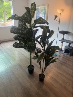 Two Artificial Potted Plants