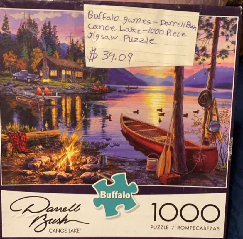Buffalo game-Darrell bust canoe Lake 1000 piece jigsaw puzzle 🧩 