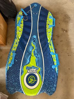 Sno-Storm 50 in Winter Foam Rocks Snow Sled with Tow Rope and Handles