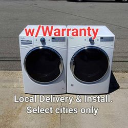 Clean Good Working Whirlpool Washer & Electric 220v Dryer.  Local Delivery With Warranty 