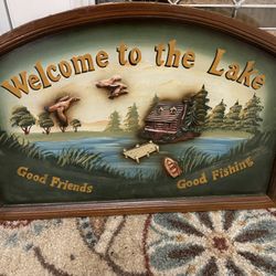 Lakehouse Decor - Welcome To Lake Sign  Free