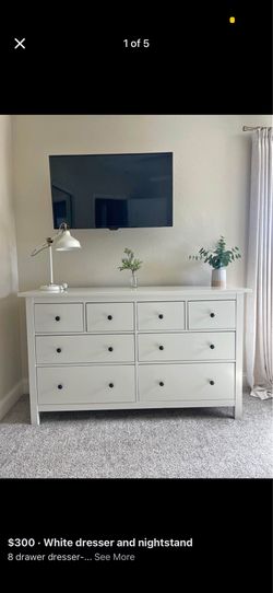 White IKEA dresser