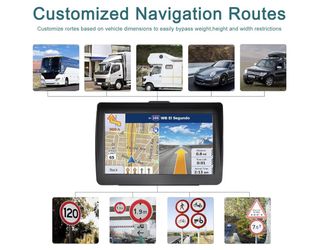 7-Inch HD Touchscreen GPS Navigator for Car, Truck & RV with 2025 Maps (Free Lifetime Updates