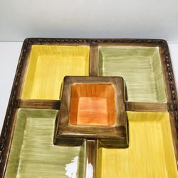 5 Section Serving Platter - Tuscany By Artimino Ironstone China